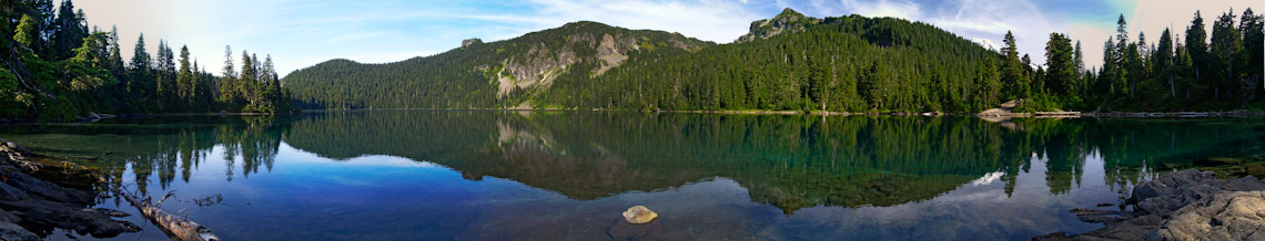 Mowich Lake Panorama on the Wonderland Trail - A photograph journey ...